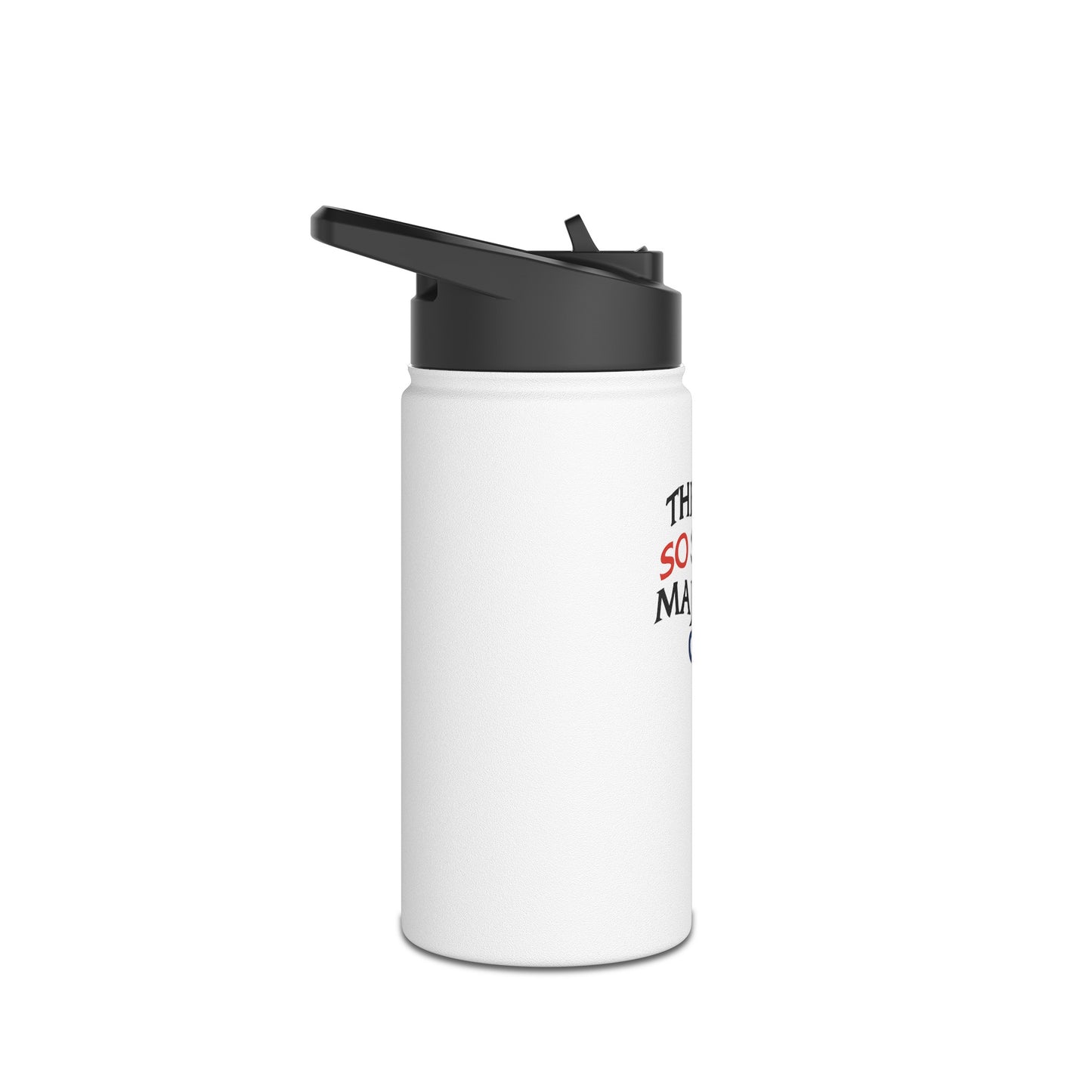 T.N.S.S.M.C. White Stainless Steel Water Bottle
