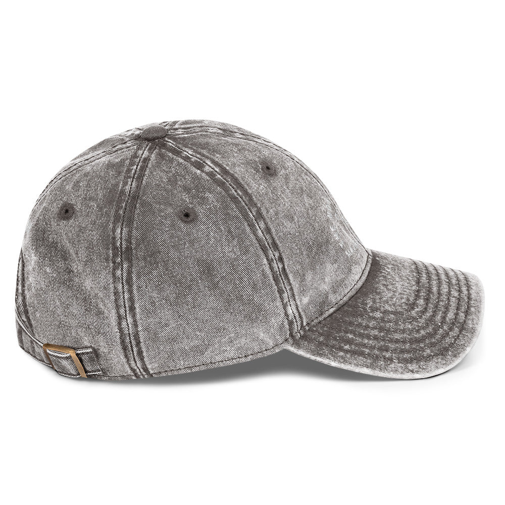 Vintage Not So Silent Embroidered Cap - White Stitching