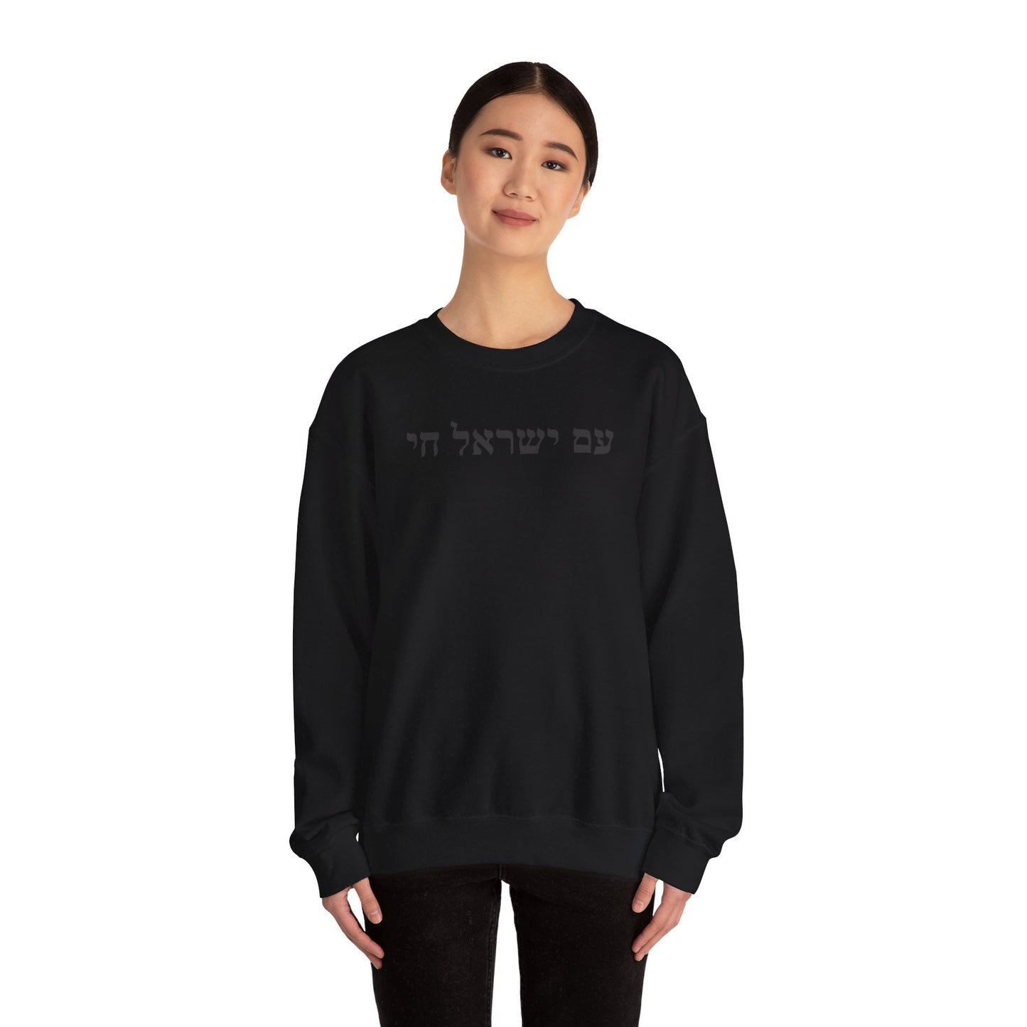 Hebrew Am Yisrael Chai Crewneck