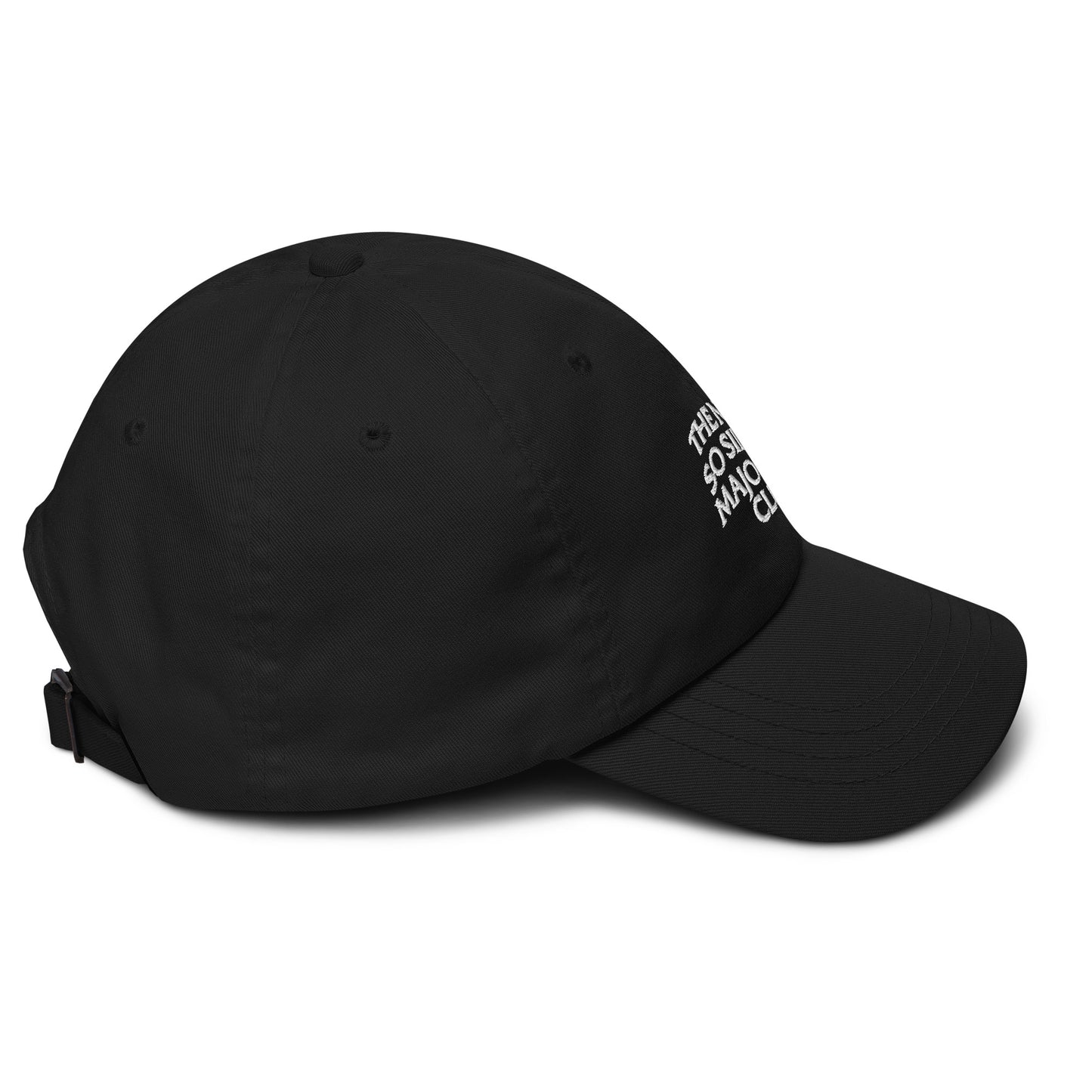 The Not So Silent Embroidered Dad Hat White Stitching