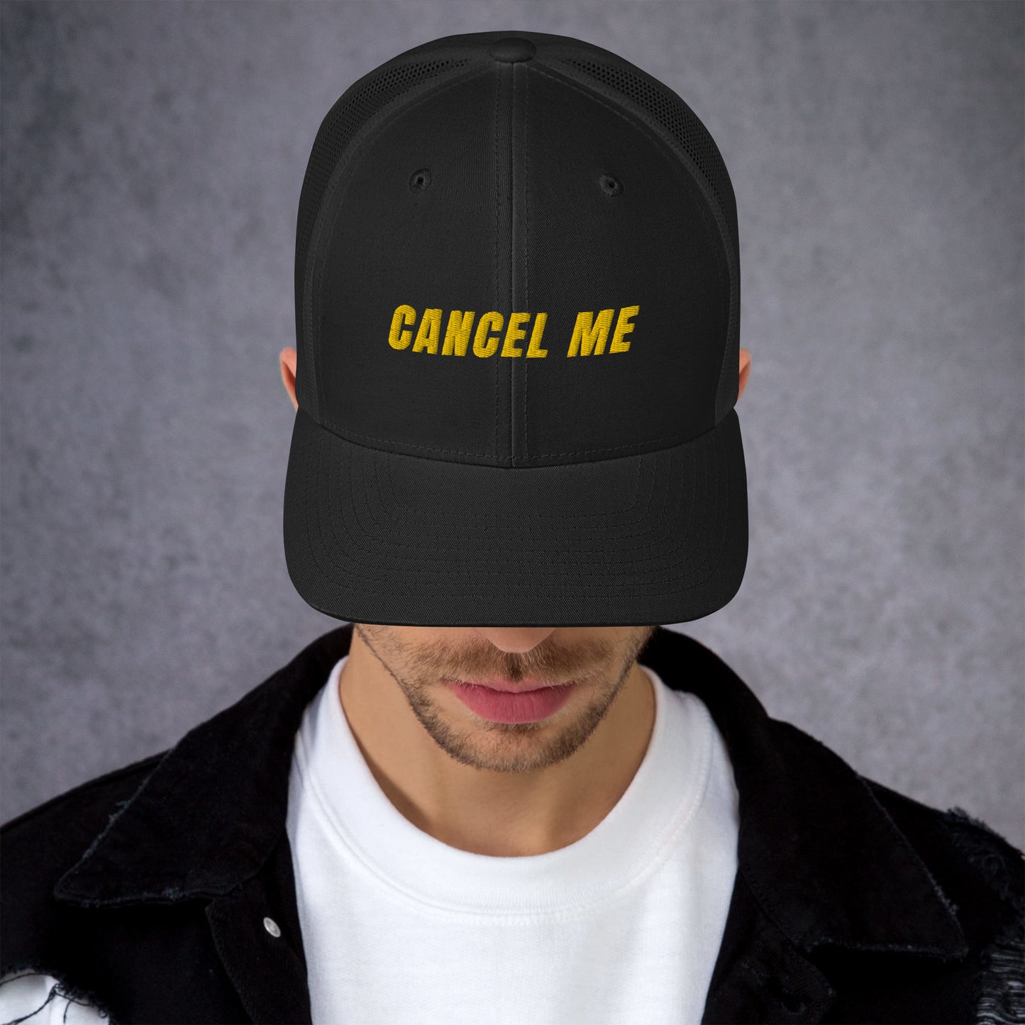 Cancel Me Embroidered Trucker Cap