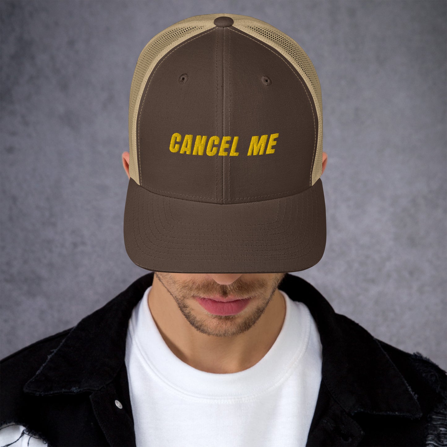 Cancel Me Embroidered Trucker Cap