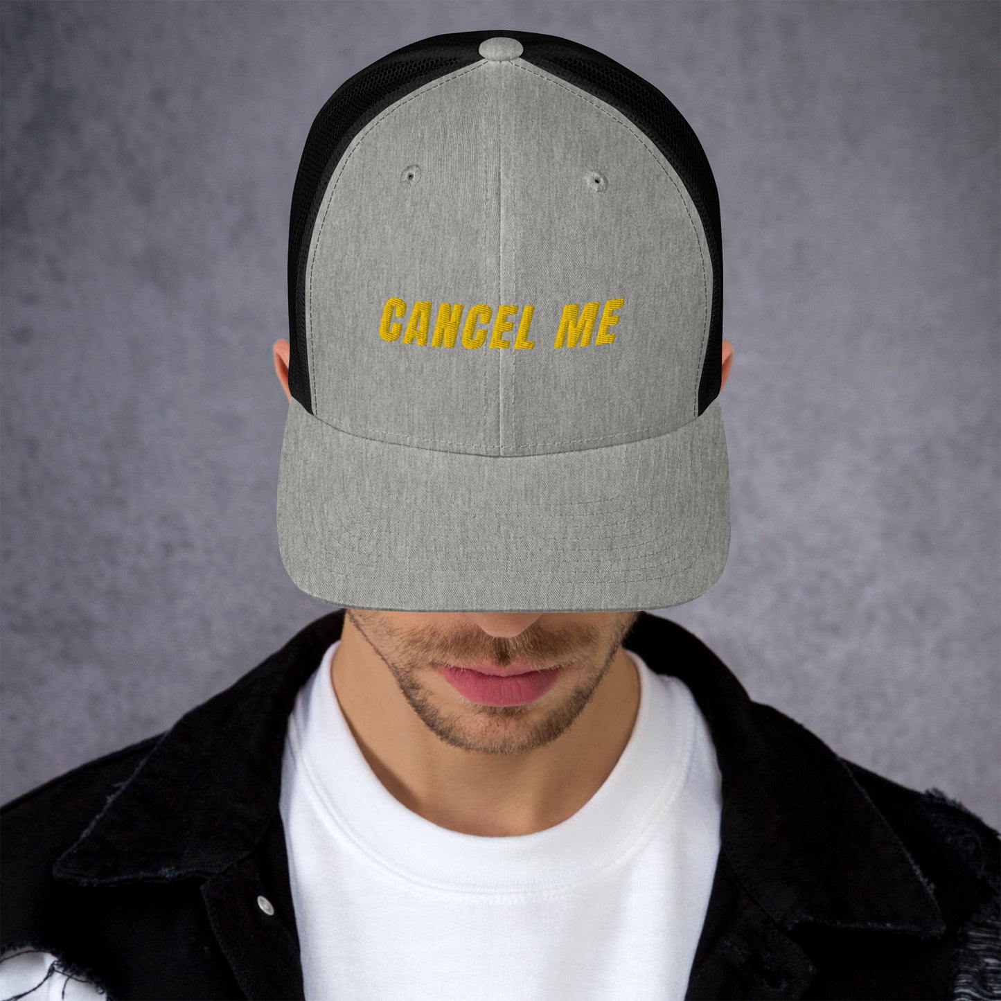 Cancel Me Embroidered Trucker Cap