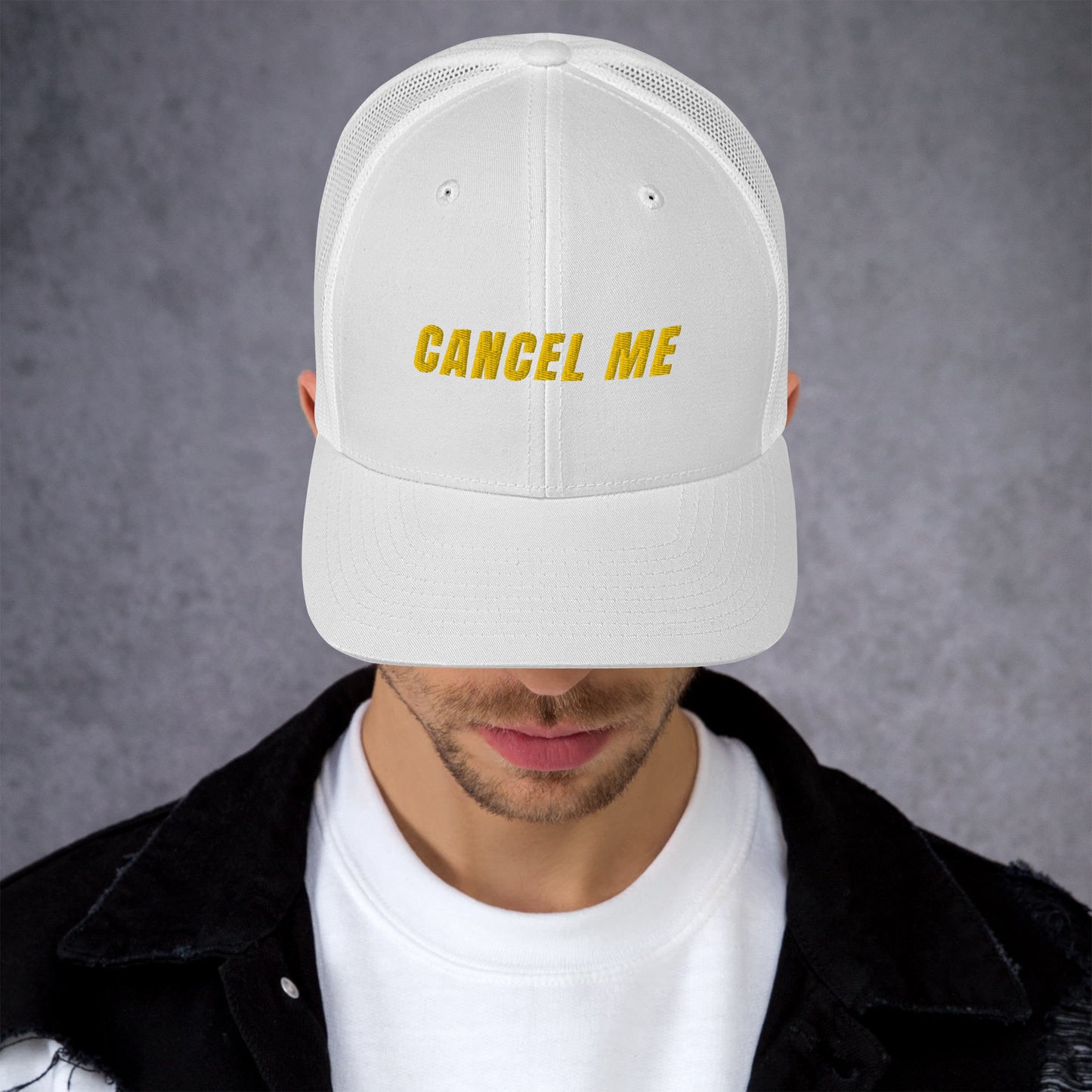 Cancel Me Embroidered Trucker Cap