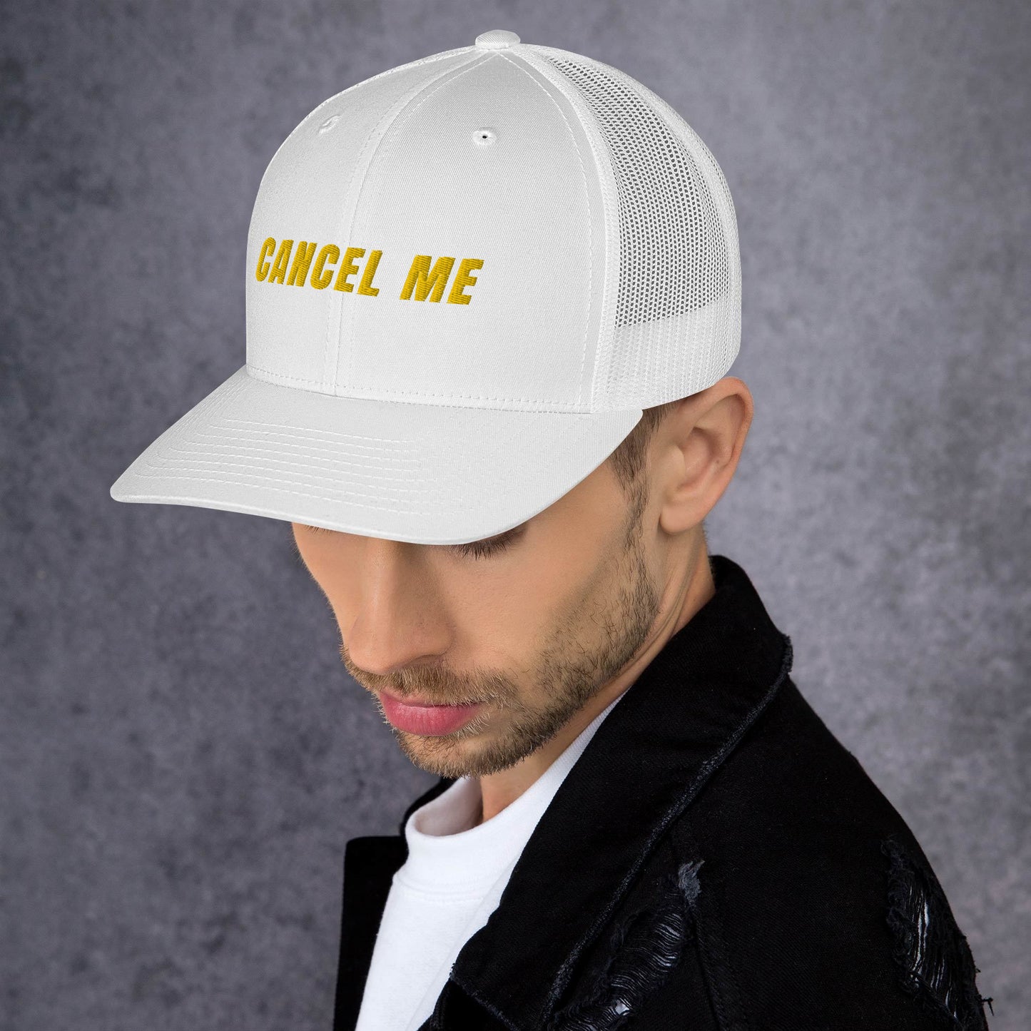 Cancel Me Embroidered Trucker Cap