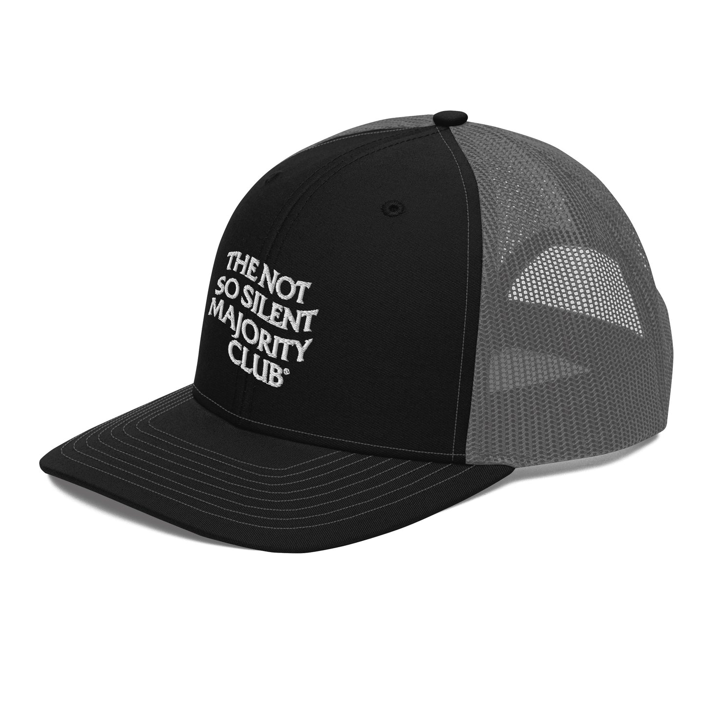 The Not So Silent Embroidered Trucker Cap