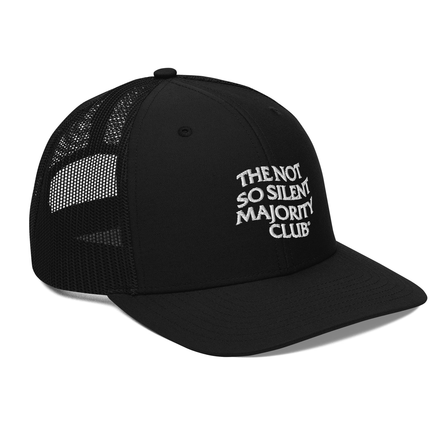 The Not So Silent Embroidered Trucker Cap