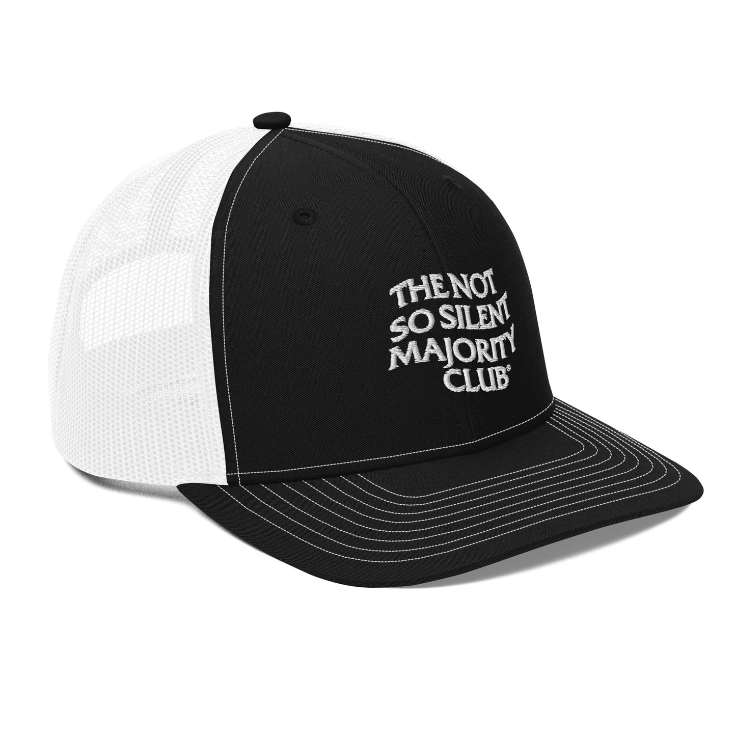 The Not So Silent Embroidered Trucker Cap