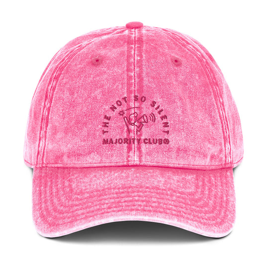 Limited Edition Pink Vintage Not So Silent Embroidered Cap